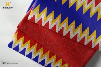 Royal blue and Red Kente kente cloth royal blue and red