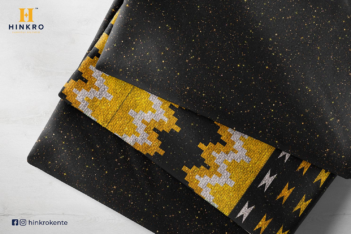 Black, Gold and White with gold shimmering kente Black, Gold and White with gold shimmering kente