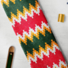 Dark Green, Red, White and Yellow with Silver shimmering kente Dark Green, Red, White and Yellow with Silver shimmering kente