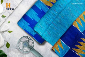 Royal Blue Kente with Turquoise Royal Blue Kente with Turquoise