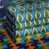 Blue, Gold, Black, Emerald Green and Red kente Blue, Gold, Black, Emerald Green and Red kente