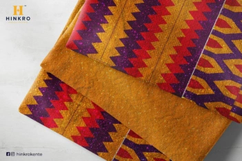 Gold, Purple and Red with shimmering kente Gold, Purple and Red with shimmering kente