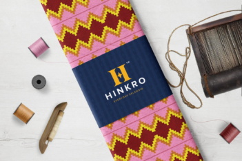 Pink, Yellow and Brownish Red kente Pink, Yellow and Brownish Red kente