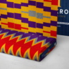 Buy kente online Red, Gold, Ash and purple kente Buy kente online Red, Gold, Ash and purple kente fabric