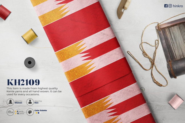 Red, pink, and Yellowish Gold with shimmering kente Red, pink, and Yellowish Gold with shimmering kente