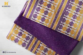 White, Gold and Violet with shimmering kente White, Gold and Violet with shimmering kente