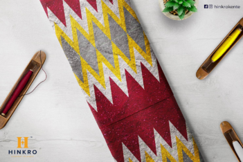 Wine, Yellow, Ash and White with silver shimmering kente Wine, Yellow, Ash and White with silver shimmering kente