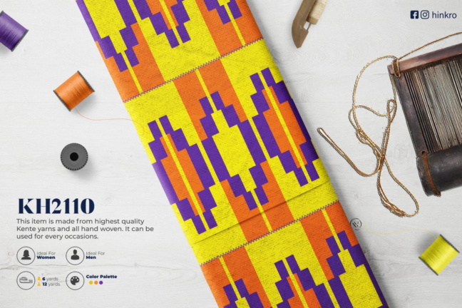 Yellow, Orange and Purple kente Yellow, Orange and Purple kente