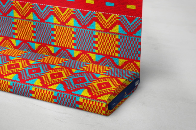 Yellow, Red and Blue kente Yellow, Red and Blue kente