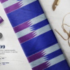 bluish white, Purple and Blue black kente bluish white, Purple and Blue black kente