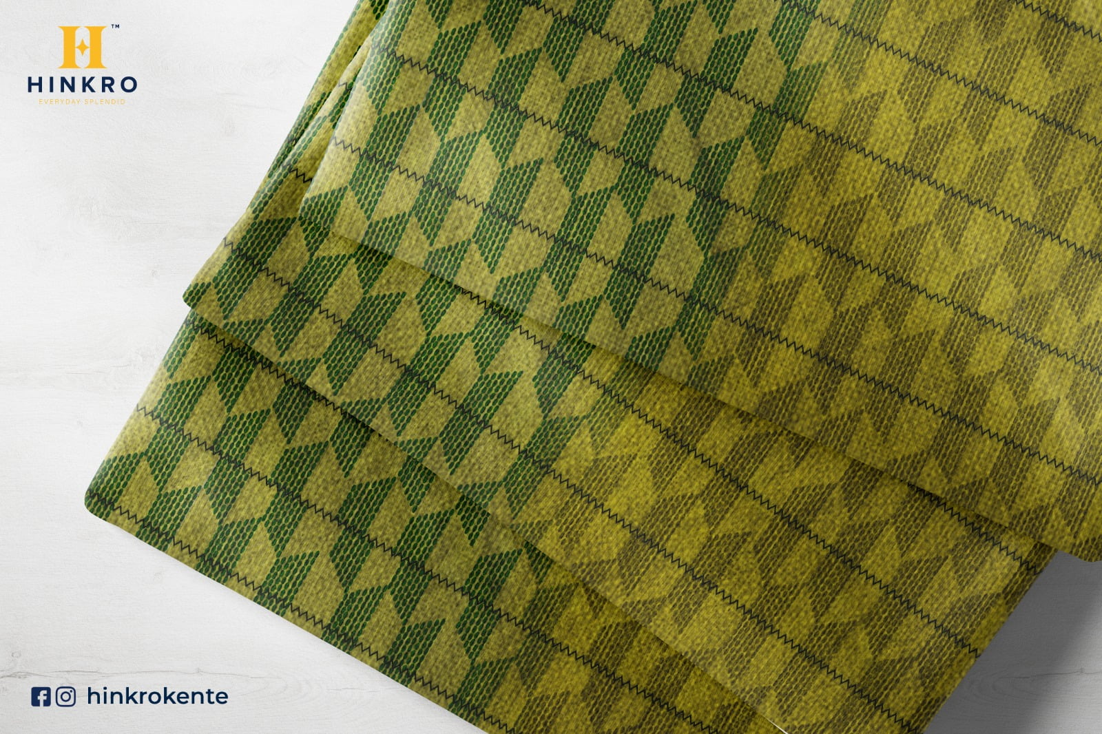 Green Ombre Kente Hinkro Kente